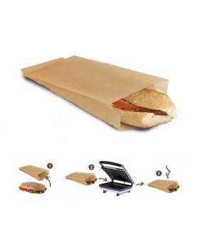 SAC SANDWICH GRILL BAG PAPIER CUISSON KRAFT BRUN