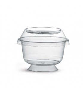 Verrine coupe et couvercle cristal, traiteur professionnel.