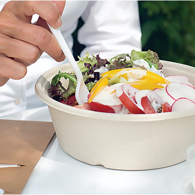 Bol salade bagasse emballage biodégradable