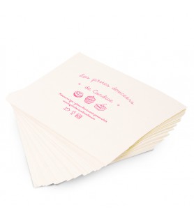 Papier kraft blanchi personnalisé en format - aliments secs