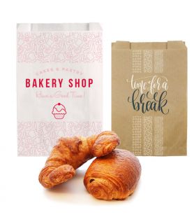 sac croissant personnalisé pas cher - emballage boulangerie personnalisé