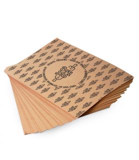 Papier kraft brun  personnalisé - papier alimentaire en format pas cher