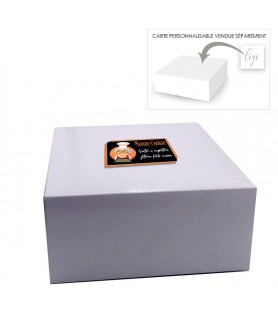 boite à gâteau blanche avec encoche - compatible avec cartoline personnalisée