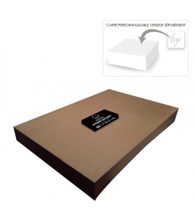 boite pour mignardises et petits fours - boîte avec encoches pour carte personnalisée