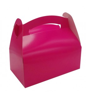 boite fond fuchsia pour menu enfant ou pâtisserie