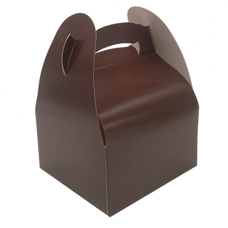 boîte à poignées marron chocolat