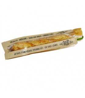 Sac sandwich kraft brun avec fenêtre personnalisé - emballage snacking vente a emporter