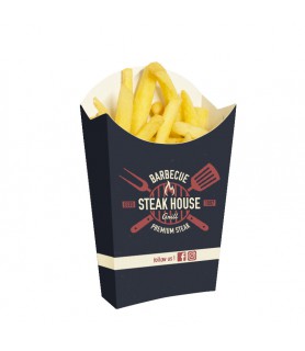 Grande pochette frite carton blanc encrage100%