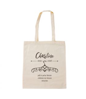 Tote bag coton - écru 38x42 personnalisé