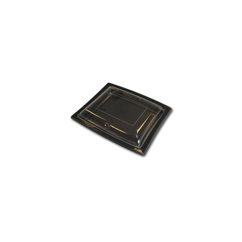 Ravier noir + couvercle transparent Ravier noir + couvercle transparent