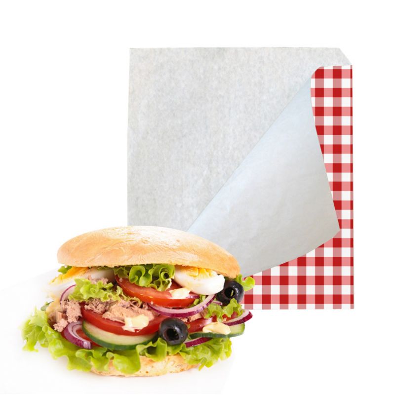 Emballage Sac sandwich papier avec ouverture sur côté à