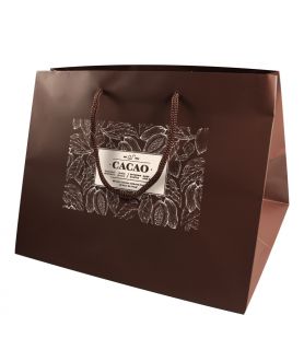 Sac cabas luxe chocolat personnalisé