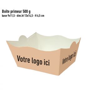 Caissette primeur 500g brune personnalisée