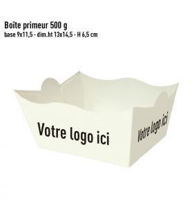 Caissette primeur 500g blanche personnalisée