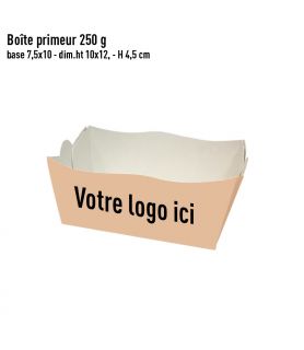 Caissette primeur 250g brune personnalisée