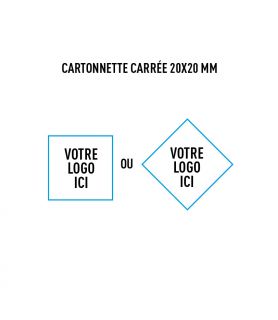 Cartonnette carrée 20x20 mm personnalisée