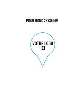 Pique rond 25x35 mm personnalisé