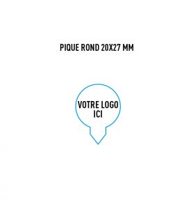 Pique rond 20x27 mm personnalisé