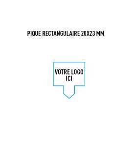 Pique rectangulaire 20x23 mm personnalisé