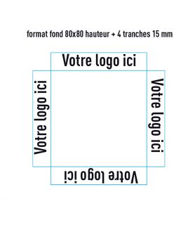 Support 80x80 + 4 tranches H 15 mm