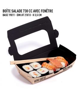 Boîte salade 730 avec fenêtre 