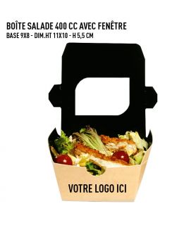 Boîte salade 400 avec fenêtre 