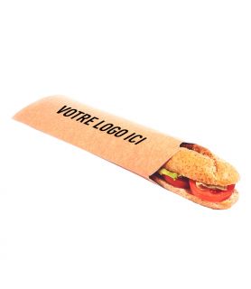 Etui sandwich cartonné personnalisé - support brun