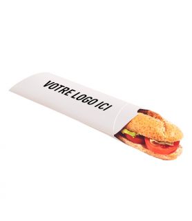 Etui sandwich cartonné personnalisé - support blanc