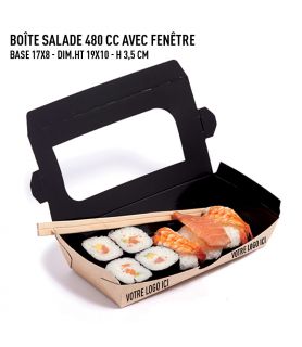 Boîte salade 480 avec fenêtre 