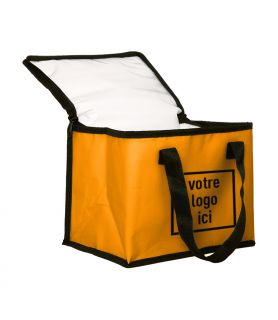 Sac isotherme 25+20x20cm intérieur blanc personnalisé