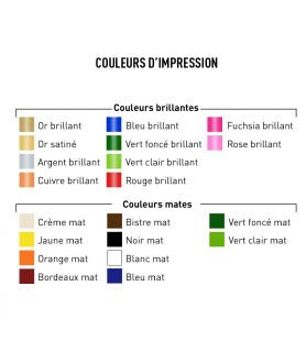 Couleurs d'impression (brillantes ou mates)