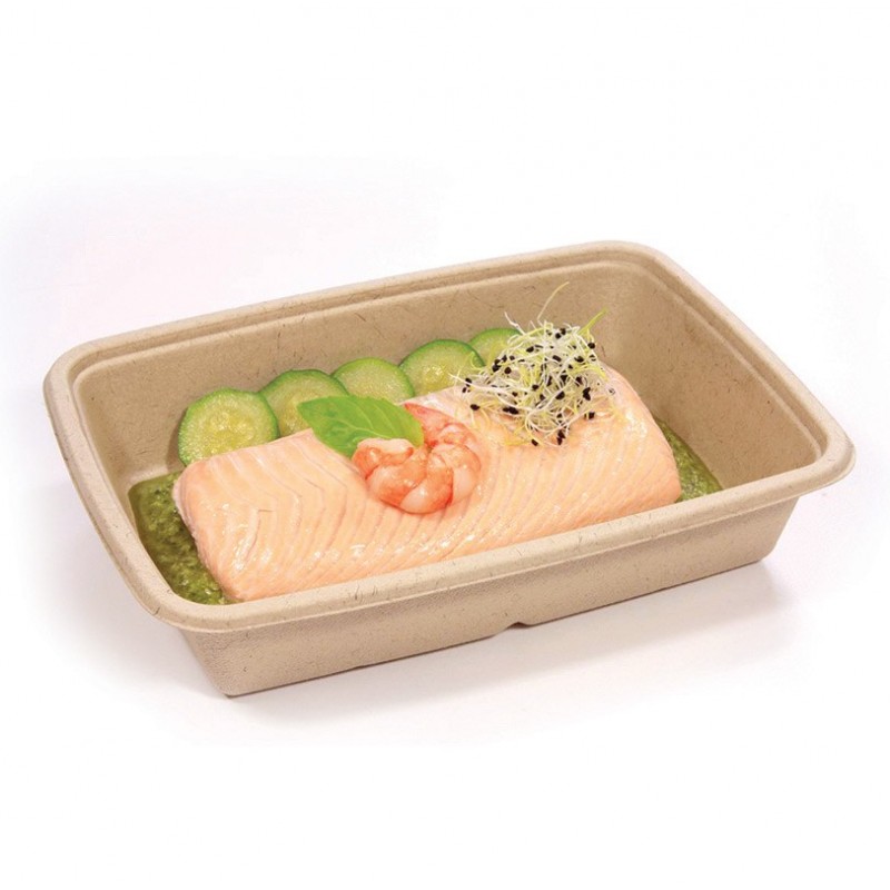 barquette bagasse rectangulaire vente a emporter salades snacks