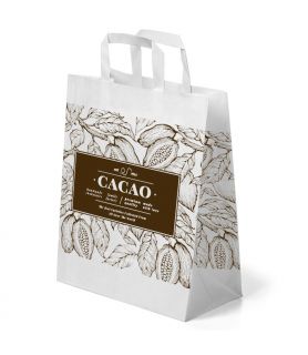 Sac cabas kraft blanc personnalisé 1 couleur