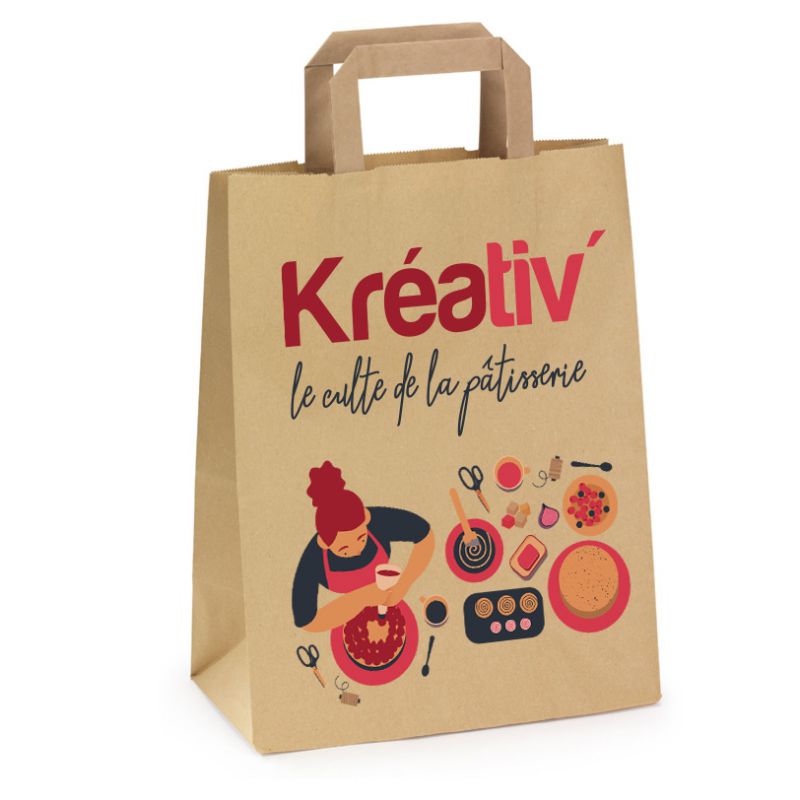 250 Sacs Kraft Blancs Avec Anses - 26x17x29 Cm - Sacs Cabas Réutilisables - Écologiques