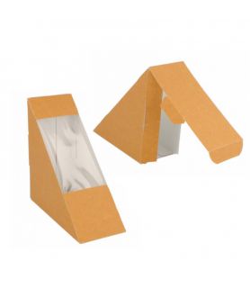 Coque sandwich triangle kraft avec fenêtre