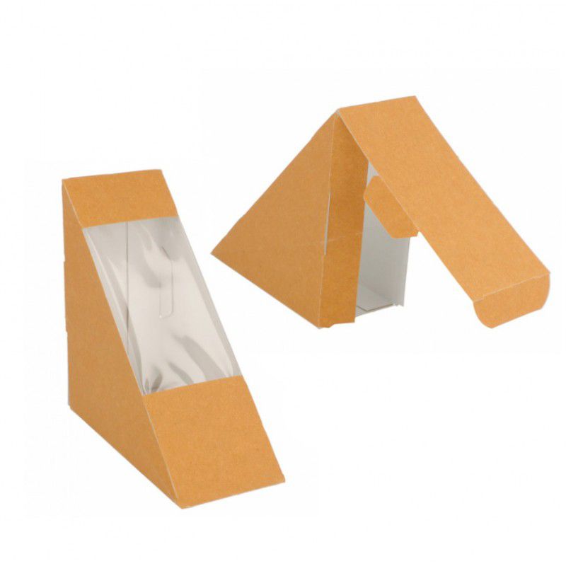 Coque sandwich triangle kraft avec fenêtre