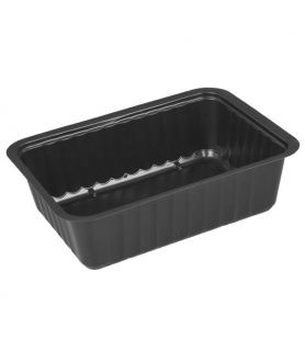 Barquette alimentaire scellable 3 compartiments 225x175x43mm noir