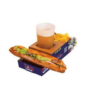 Plateau SnackBox pour la Vente à emporter plateau boisson personnalisé