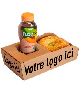 Plateau SnackBox pour la Vente à emporter plateau boisson burger snacking