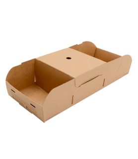 Plateau SnackBox 2 compartiments + 1 boisson plateau personnalisable