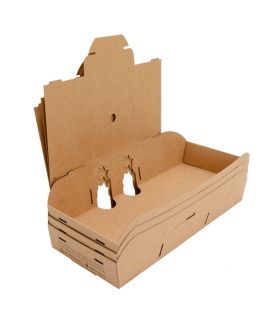 Plateau SnackBox 1 compartiment + 1 boisson plateau vente a emporter personnalisable