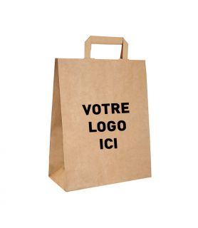 Sac cabas kraft poignées plates Perso Express 1 ou 2 couleurs