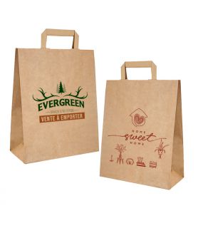 Différents sacs en papier kraft chez Btobag à personnaliser