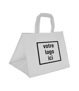 Sac 36+30x27cm polypro blanc - soufflet large