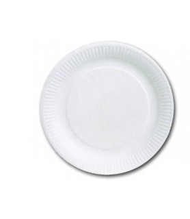 Assiette ronde carton blanc, vaisselle écologique pas chere