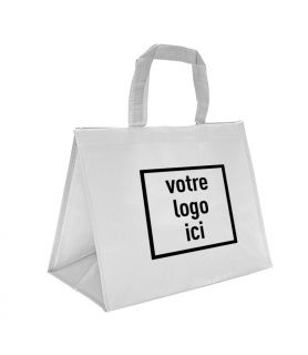 Sac cabas isotherme 40+20x30cm BLANC