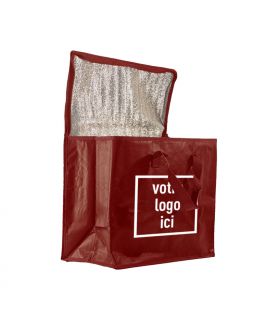 Sac isotherme 36+20x30cm bordeaux