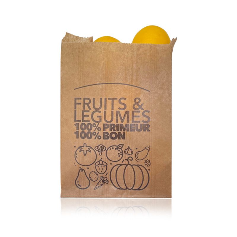 Sacs fruits kraft anti-humidité pour la vente sur marché