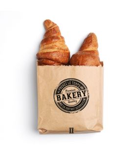 Sac croissant  kraft brun passe-partout 