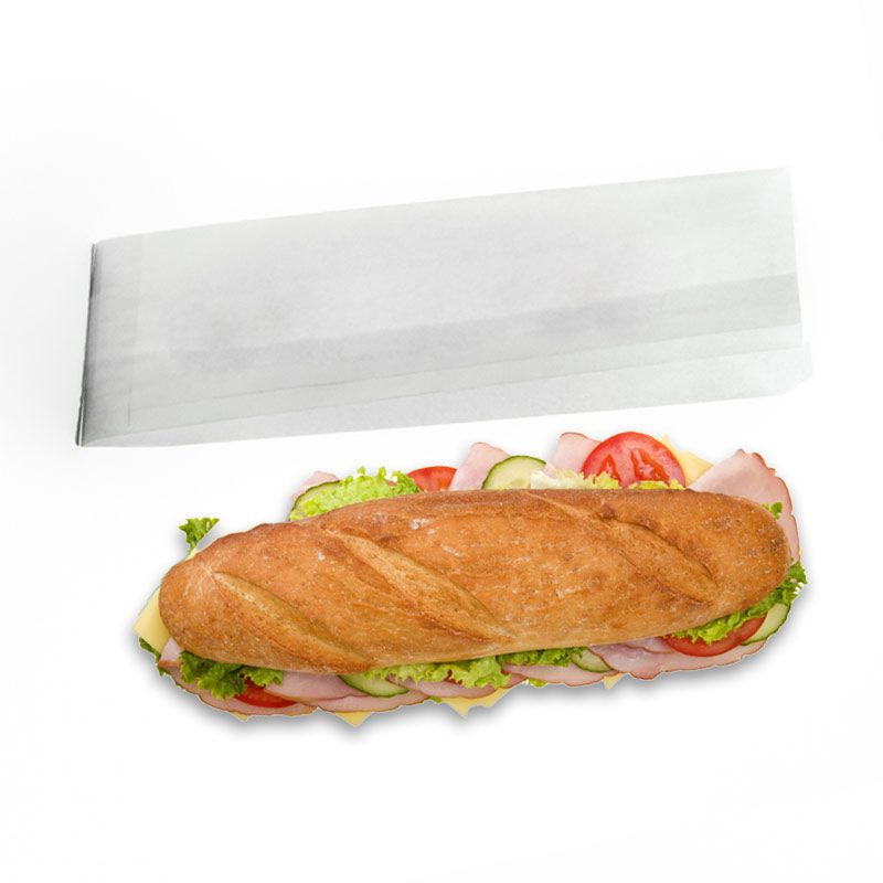 Sac sandwich papier kraft blanc